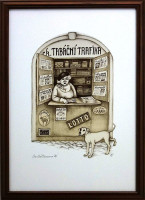 Iva Hüttnerová - Tabáční trafika - grafika 